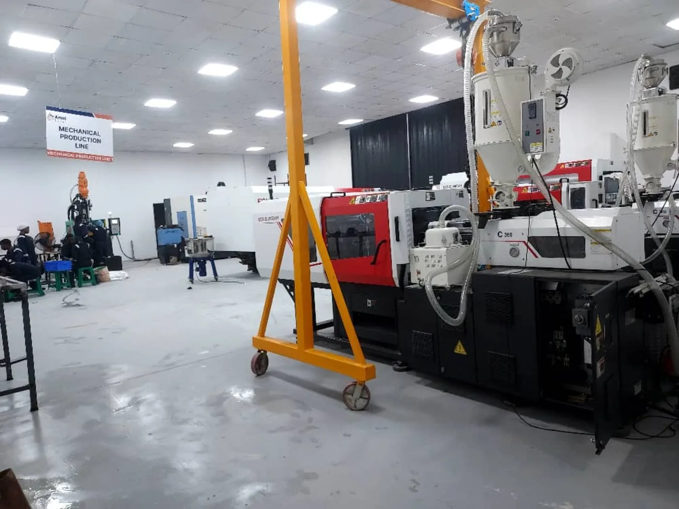 AmalTech's mechanical production line with injection-moulding equipment
